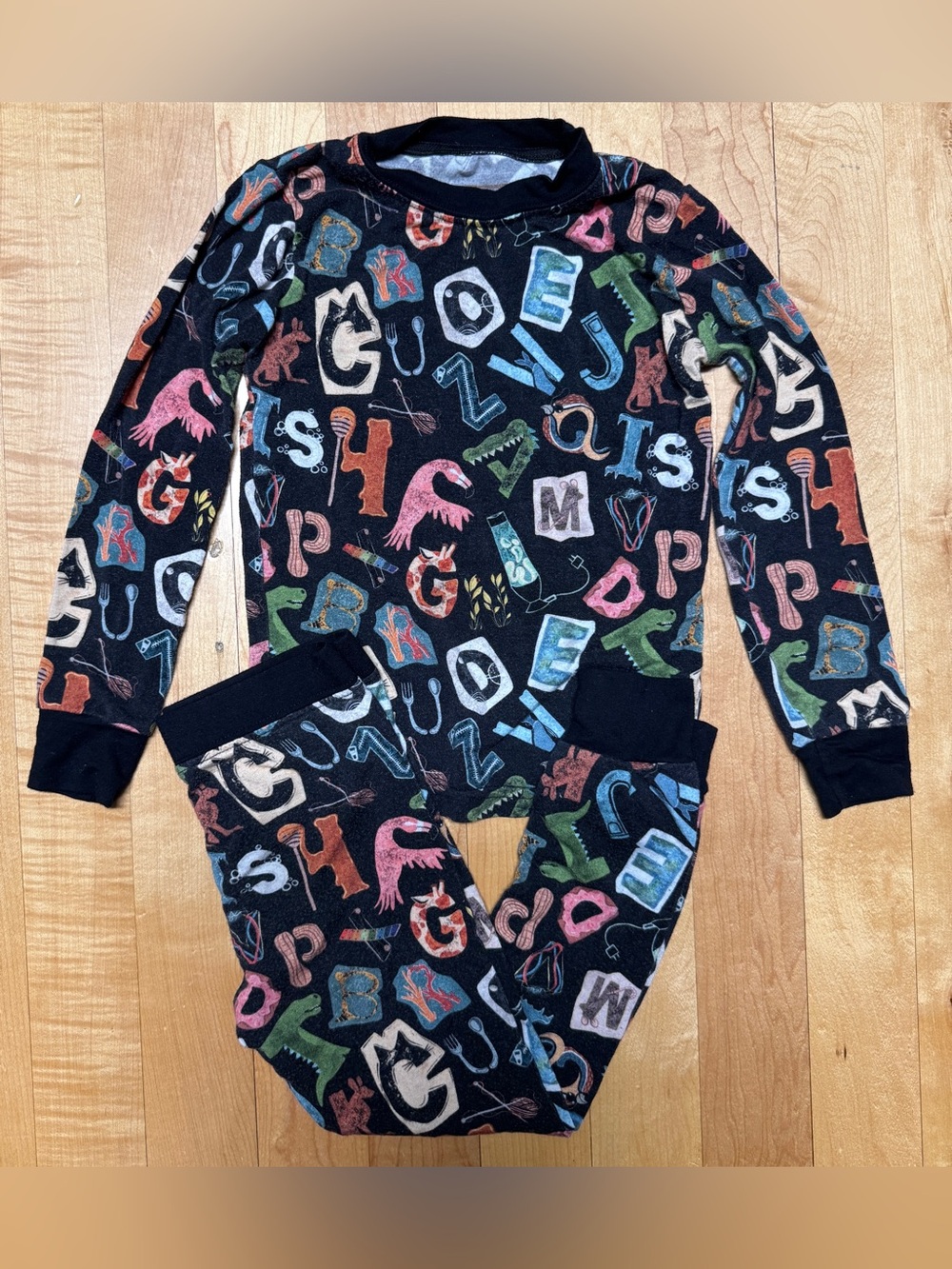 Fletch bamboo Alphabet 2-piece pajama set 2T